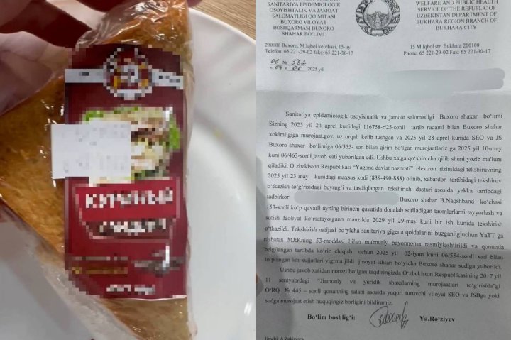 В Бухаре в цехе по производству сэндвичей выявили нарушения санитарных норм. Цех продолжает работу