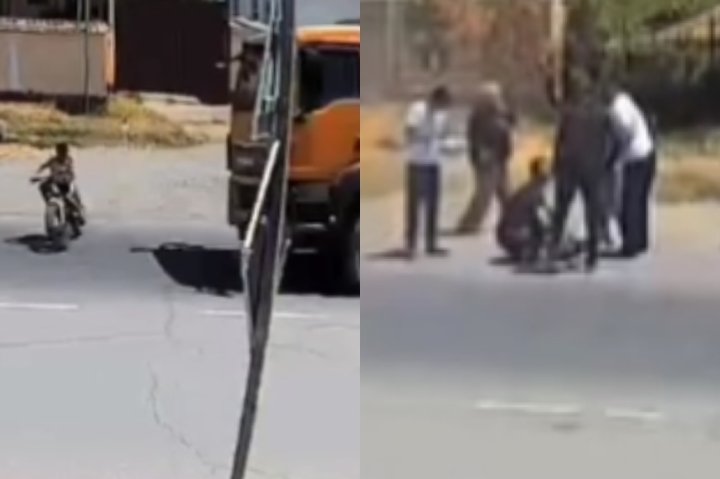 В Ташобласти грузовик сбил 9-летнего ребёнка — видео