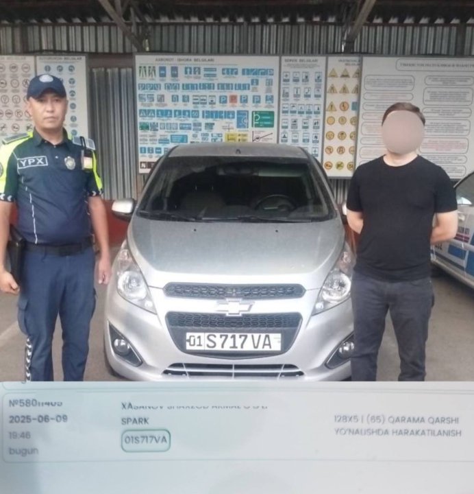 В Ташкенте наказан водитель автомобиля «Spark», совершивший грубое нарушение ПДД