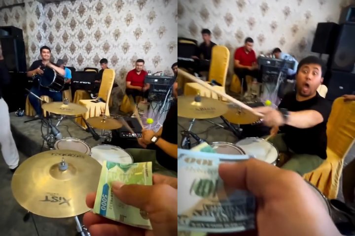 На узбекской свадьбе ограбили певца — видео