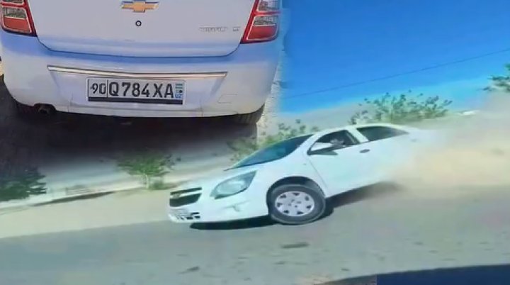 Водитель автомобиля «Cobalt» решил поиграть со смертью в Хорезме и теперь может лишиться водительских прав