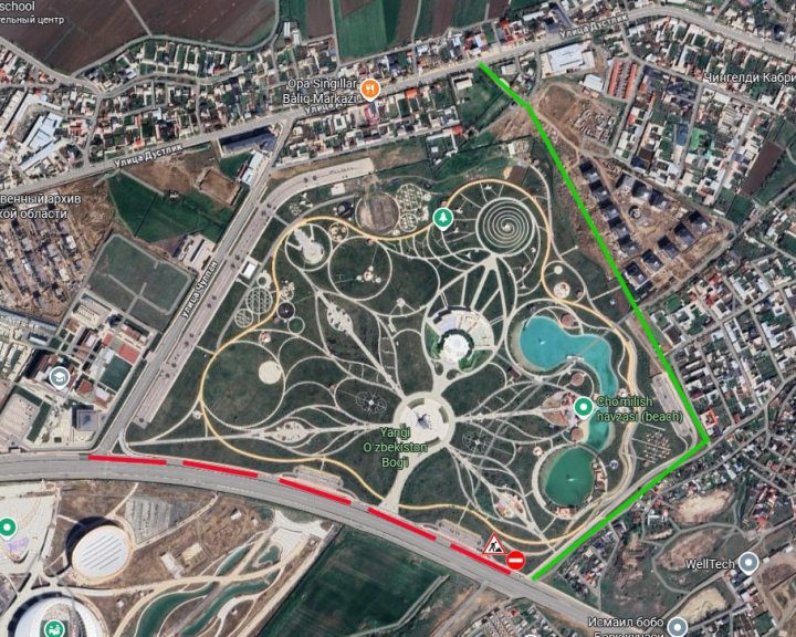 В Ташкенте на улице «Янги Ўзбекистон» на месяц ограничат движение транспорта