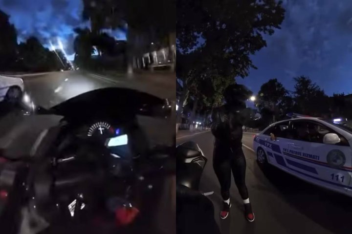 Выяснилось, участвовал ли инспектор ДПС в гонке с мотоциклисткой в Ташкенте — видео