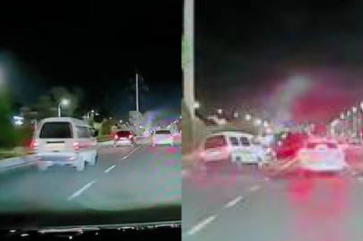 В Ташкенте рядом с местом возгорания Cobalt произошло ДТП с участием Damas — видео