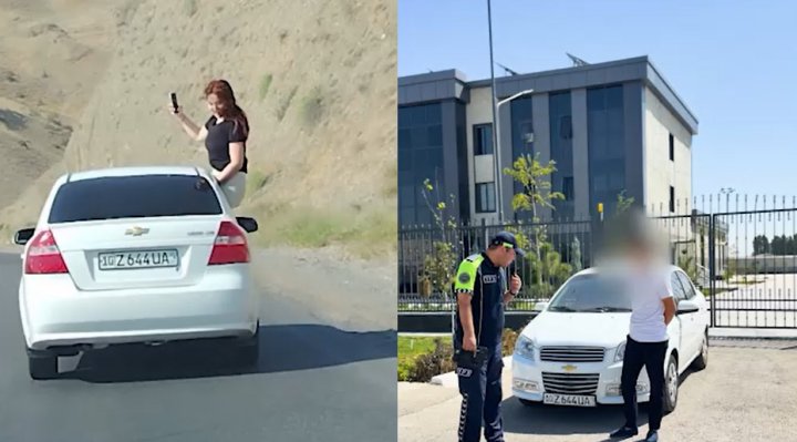 В Джизакской области гражданка Казахстана высовывалась из автомобиля на ходу