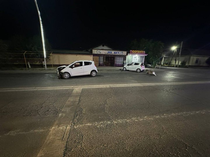 В Андижане столкнулись два автомобиля «Spark»