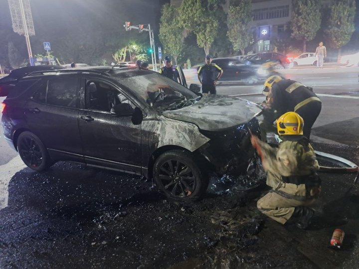 Ночью в Мирзо-Улугбекском районе загорелся автомобиль «Equinox»