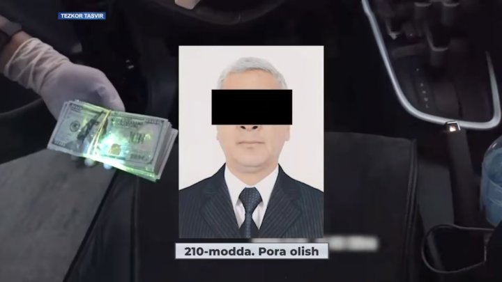 Хоким Шараф-Рашидовского района Джизака задержан при получении взятки в $10 тысяч — видео