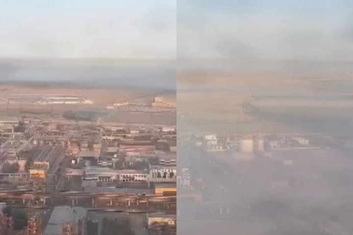 Навои окутал странный белый дым — видео