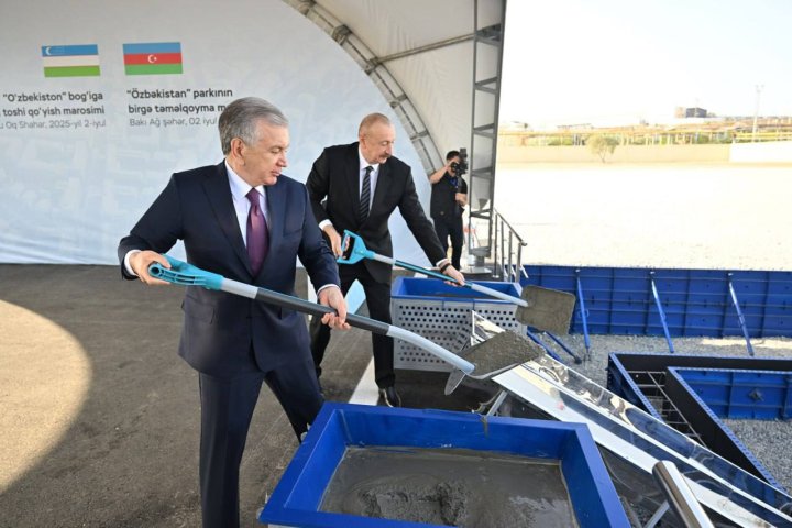 В Баку прошла торжественная церемония закладки парка «Узбекистан»