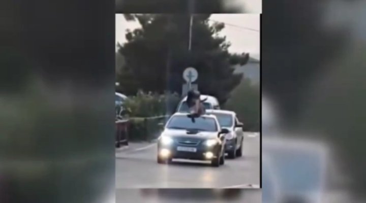 Водителя «Lacetti», который прокатил девушку на крыше в Намангане, лишили водительских прав