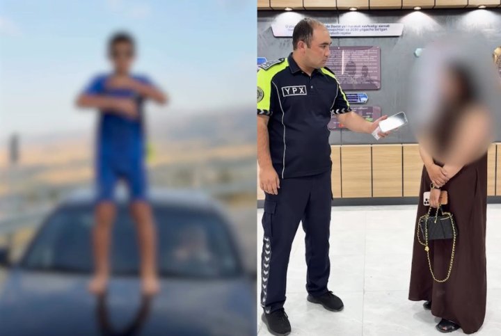 В Ташкентской области мать прокатила своего ребёнка на капоте автомобиля