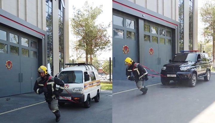 МЧС Узбекистана показало физическую подготовку спасателей