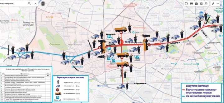 Движение на улицах Ташкента ограничили из-за концерта J.Lo