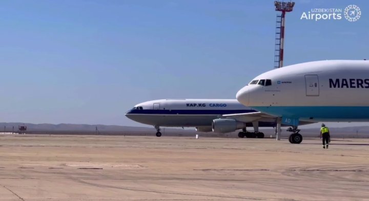 Международный аэропорт «Навои» продолжает обслуживать грузовые рейсы между Узбекистаном и Монголией