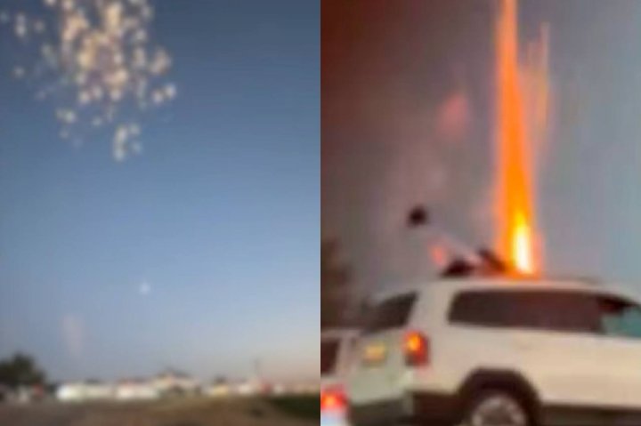 В Ташобласти мужчину арестовали на 7 суток за запуск пиротехники с крыши автомобиля — видео