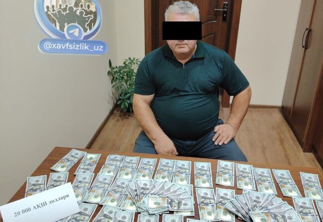 В Джизакской области замхоким Фаришского района задержан за взятку в 20 тысяч долларов