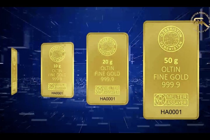 Стоимость золотых слитков на внутреннем рынке Узбекистана продемонстрировала очередной исторический максимум