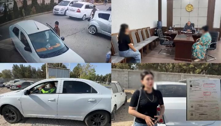 В Термезе мать позволила несовершеннолетнему мальчику управлять автомобилем «Cobalt»
