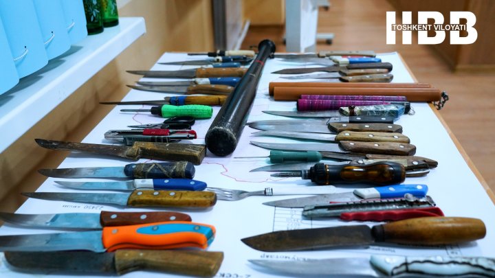 В Ташобласти у граждан изъяли почти 8 тысяч опасных предметов