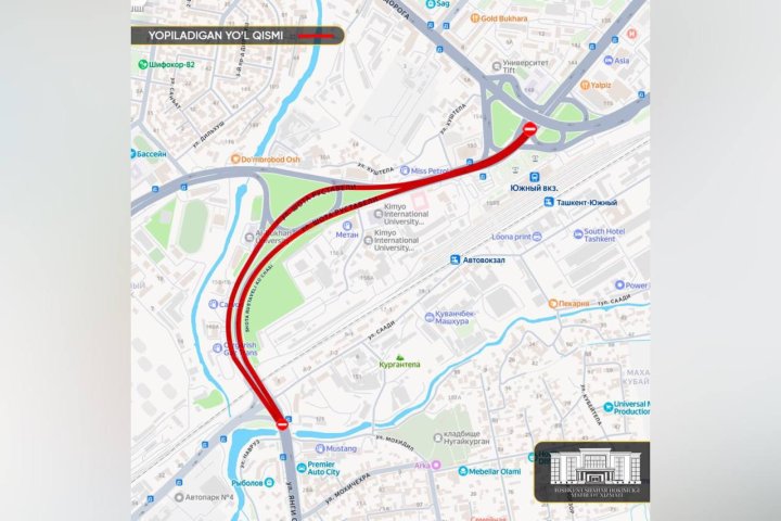 В Ташкенте часть улицы Шота Руставели закроют на 3 дня