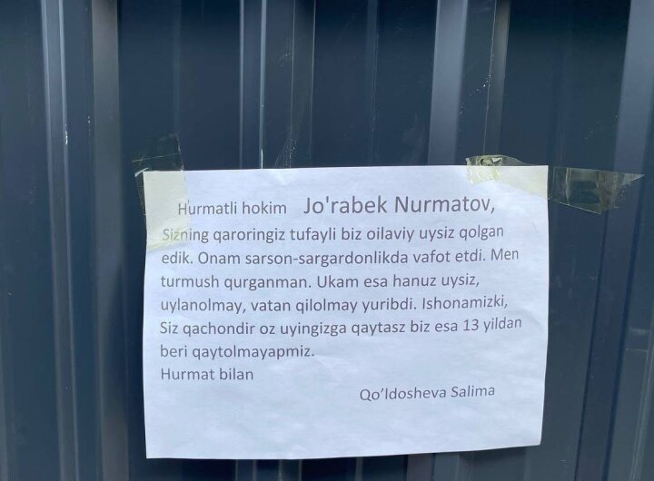Namanganda oila hokimni uyidan ayrilganlikda aybladi