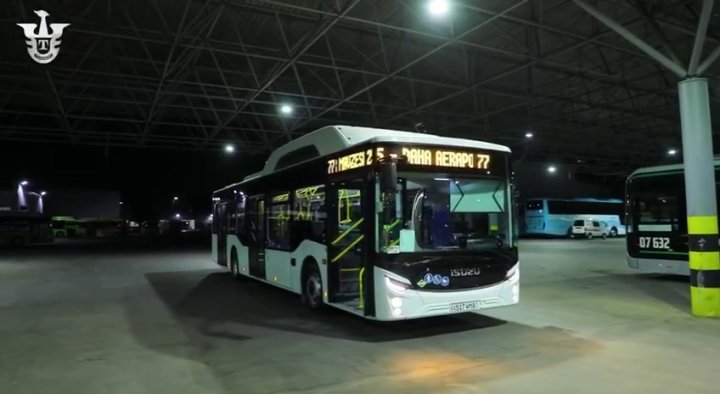 В Ташкенте начали тестировать автобус на природном газе — видео