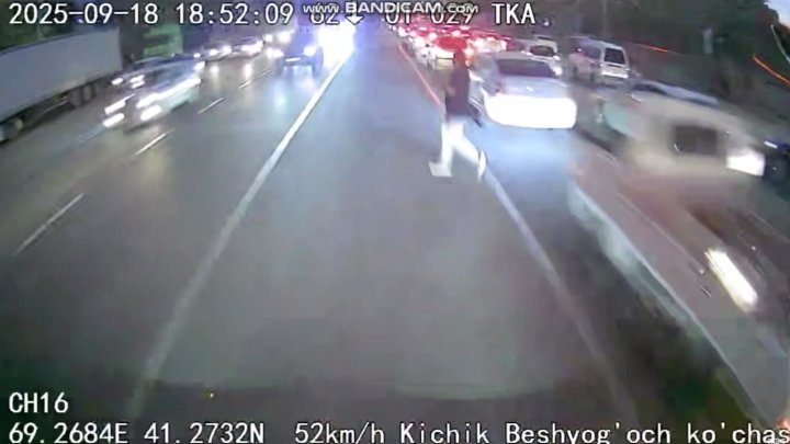 В Ташкенте водитель автобуса грубо нарушил ПДД и сбил пешехода