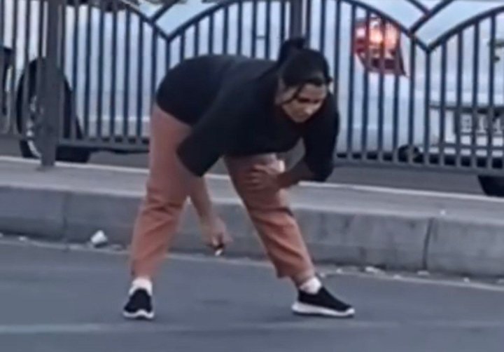 «Живой шлагбаум»: в Ташкенте женщина у светофора заблокировала проезд