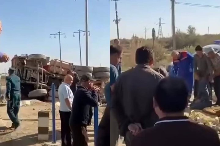 Водитель «КамАЗа» протаранил пассажирский поезд в Каракалпакстане