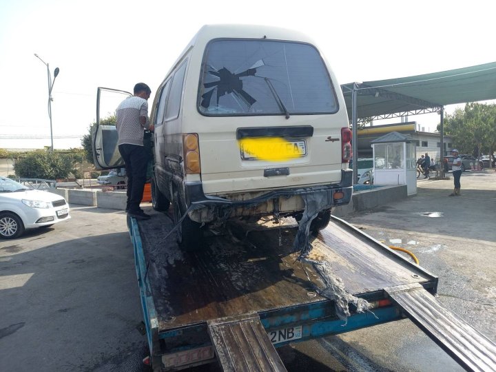 В Фергане во время заправки загорелся автомобиль «Damas»