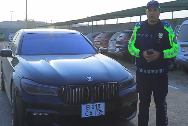 Иномарка с российскими номерами помещена на штрафную площадку в Бухаре