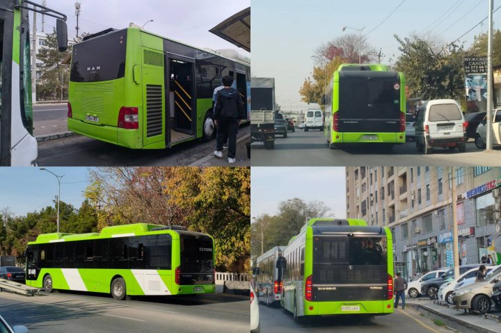 В Ташкенте водители автобусов скрывают номера маршрутов от пассажиров