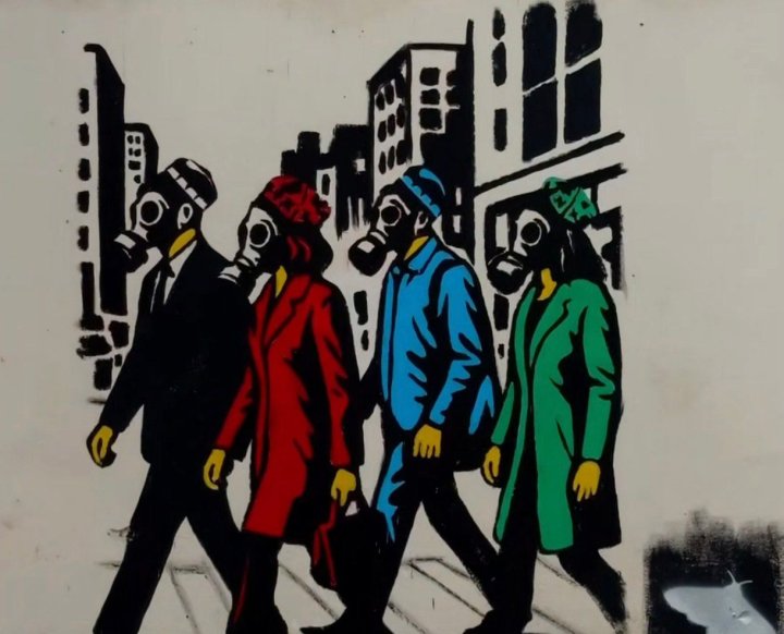 Узбекский уличный художник Inkuzart  нарисовал картину, посвященную загрязнению воздуха