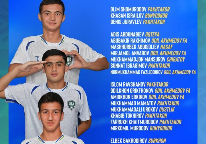 Анонсирован состав сборной Узбекистана U-16