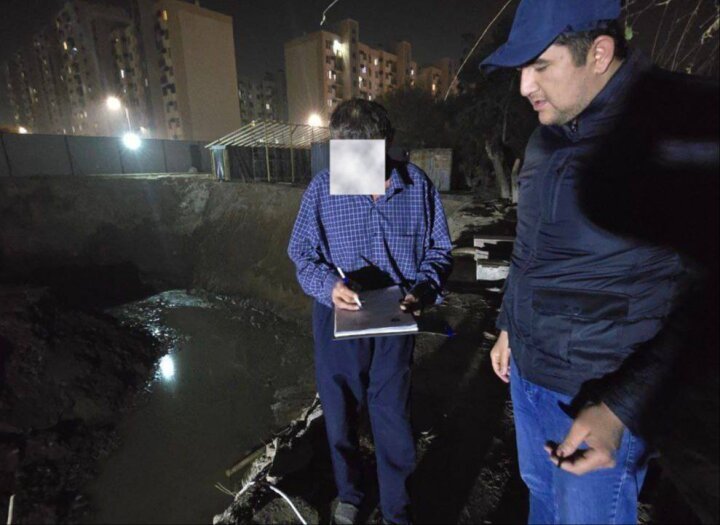 Загрязнённая вода со стройки сливалась прямо в канал Ташкента