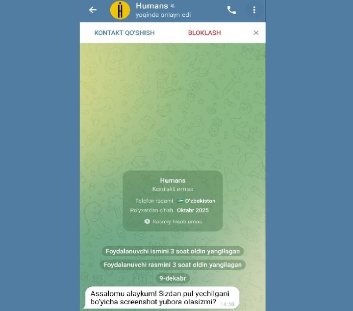 Мошенники пытаются воспользоваться массовым списанием денег узбекистанцев