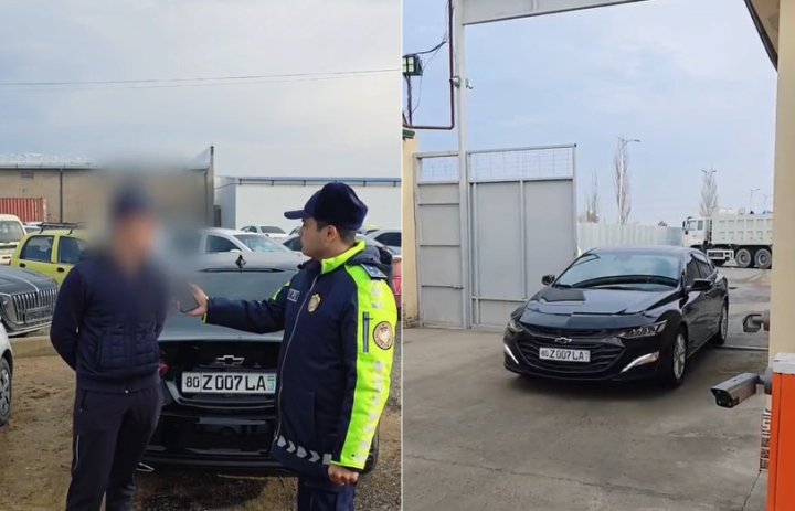 В Бухаре школьник за рулём автомобиля «Malibu» не подчинился сотрудникам ДПС