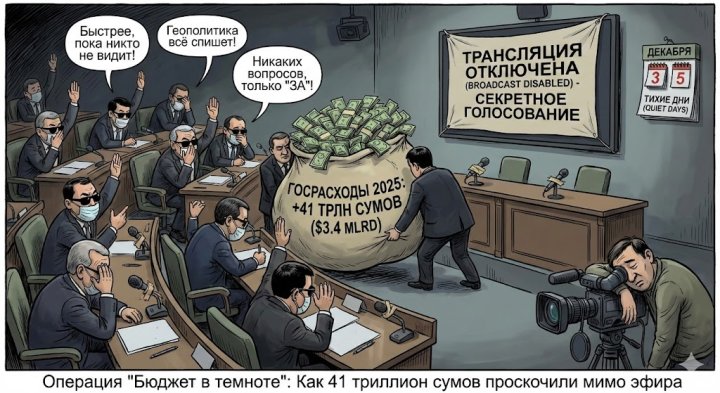 СМИ: Узбекские депутаты утвердили повышение госрасходов в 2025 году на 41 трлн сум