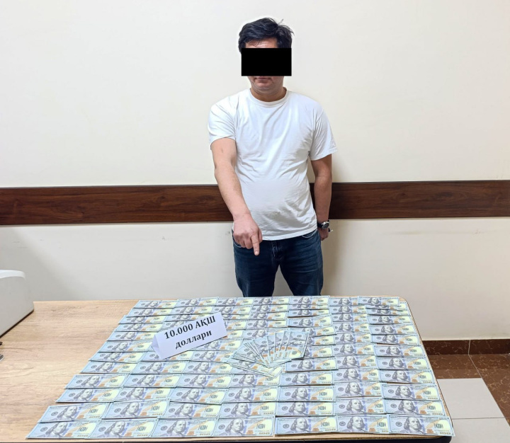 В Кибрае задержали помощника хокима при получении 10 тыс. долларов