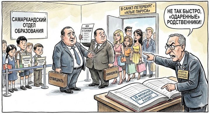 В Самарканде чиновники отправили в Россию своих детей, вместо тех кто заслужил