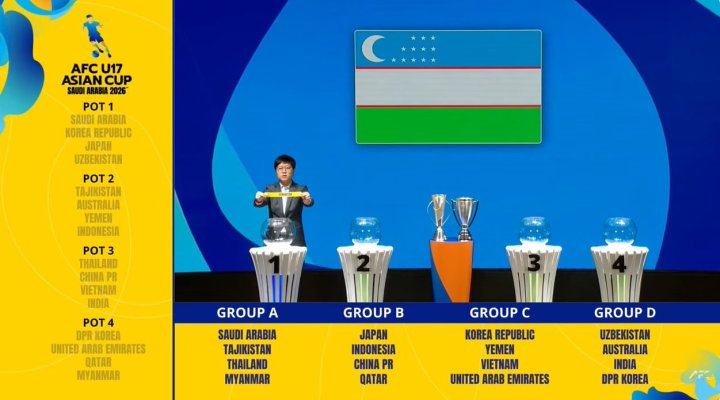 Сборная Узбекистана по футболу узнала своих соперников на азиатский кубок U-17